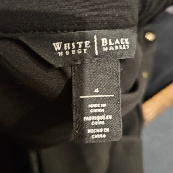 WHBM Black Knit Military Style Jacket Size 4 - Picture 6 of 7